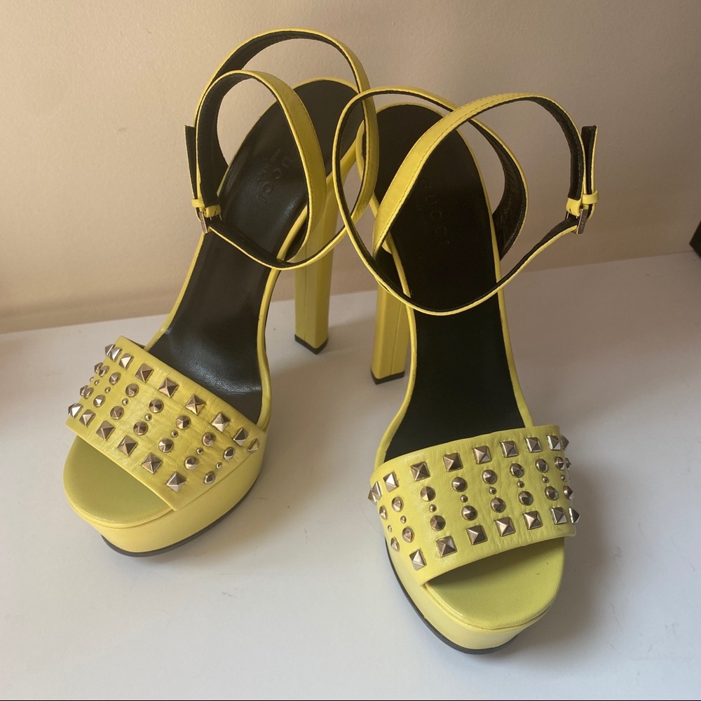 Authentic Gucci Leila Studded Platforms